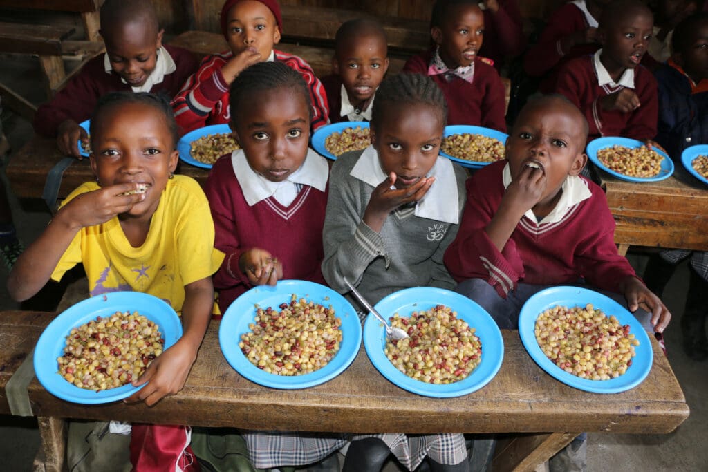 WFP School meals in countries like Kenya help prevent malnutrition and keep children in school