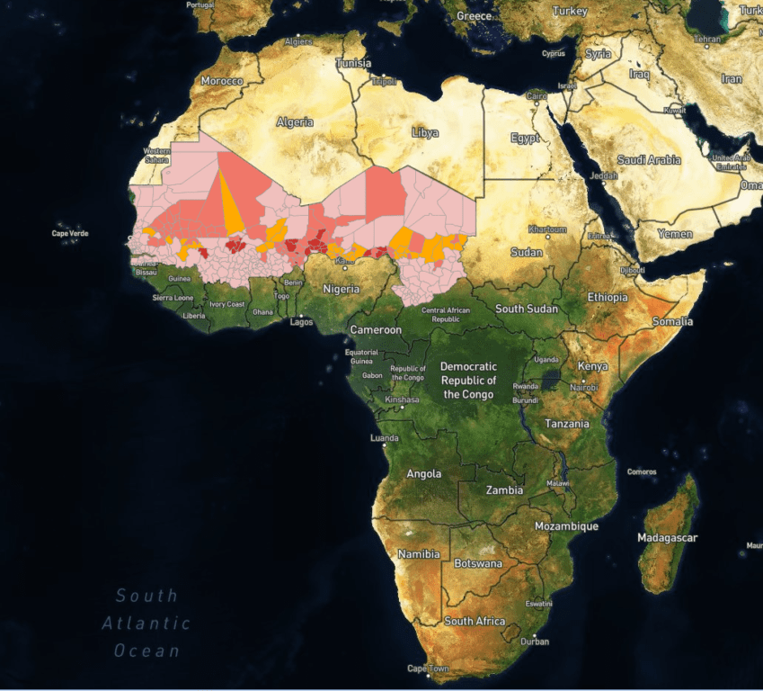 Map of the sahel