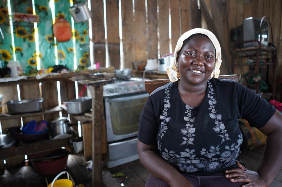 woman at home in her kitchen