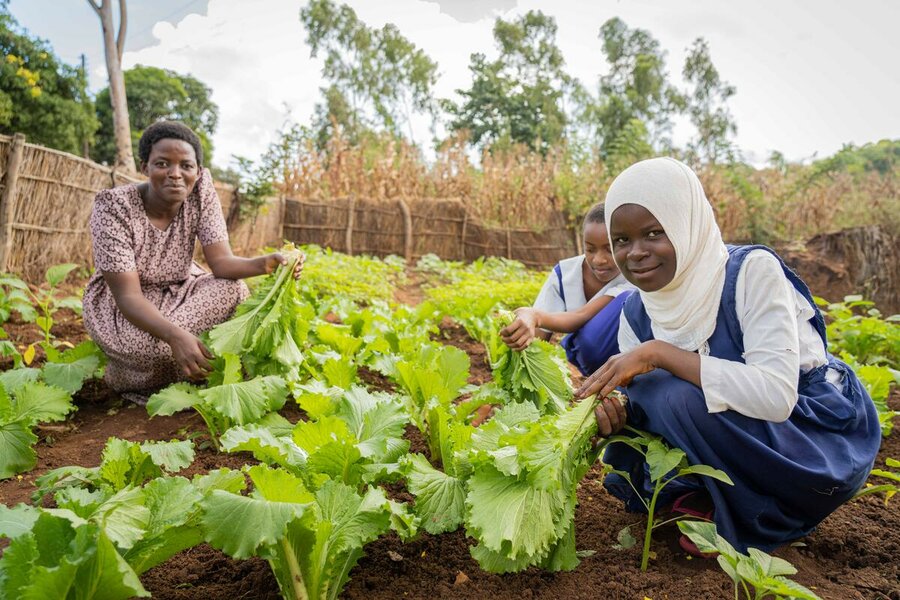 women in garden 