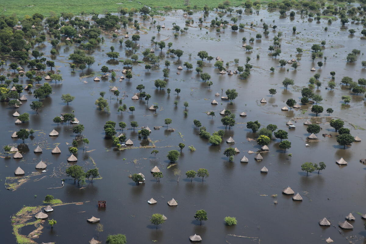 entire village submerged under water