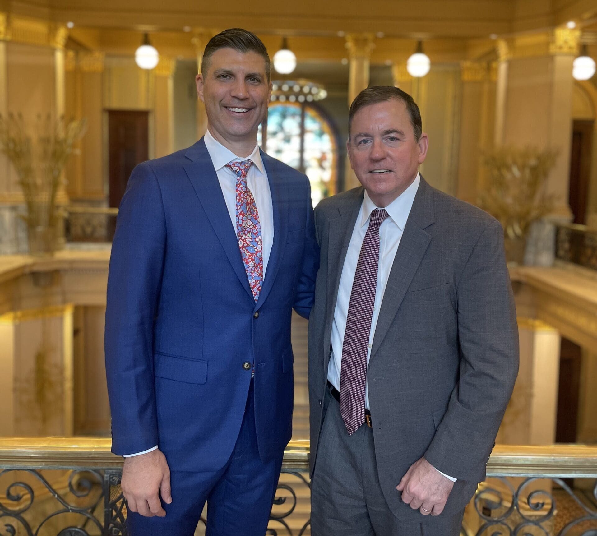 WFP USA President Barron Segar with Senior Vice President and Chief Financial Officer of John Deere Josh Jepsen