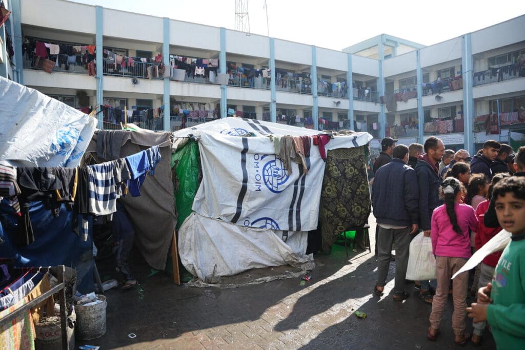 Displaced people in Gaza