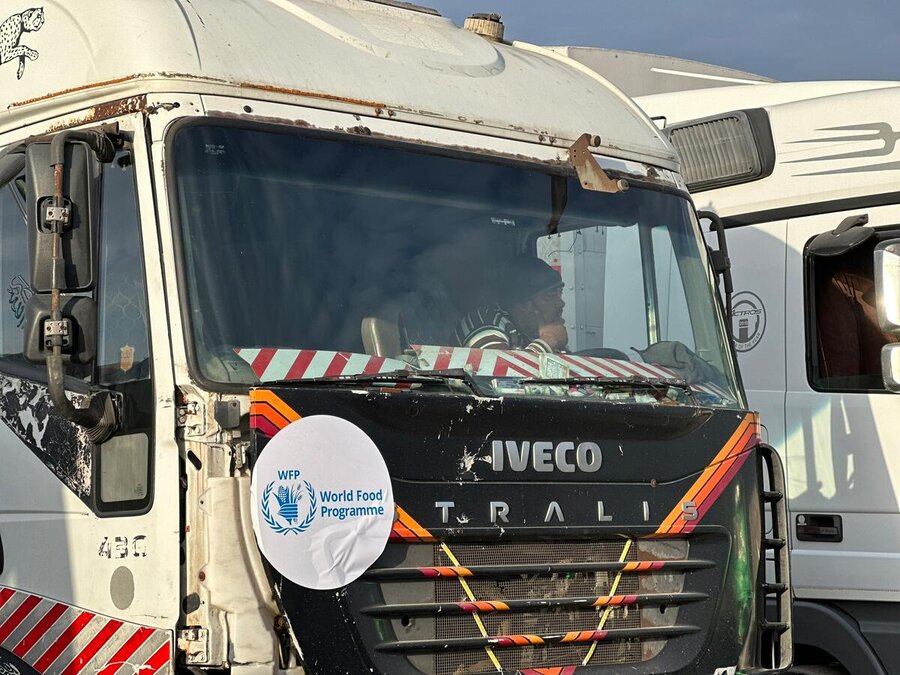 Truck carrying WFP food into Gaza